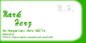 mark herz business card